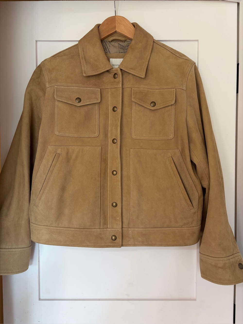 Banana Republic Tan Suede Utility Jacket – Women’s M